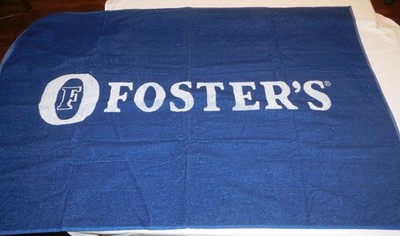 FOSTERS BEER TOWEL ~HTF~ NOS BEACH TOWEL FOSTER'S LAGER AUSTRALIA 59''x38''