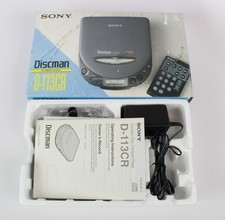 SONY D-113CR Discman CD Player BOX, REMOTE, Manual, AC Adapter ONLY NO CD PLAYER