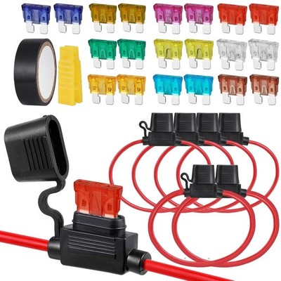Kfz Sicherungshalter Set  12V 20 Sicherungen 3A 5A 10A 15A 20A 25A 30A 35A 40...
