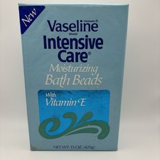 Vaseline Intensive Care Moisturizing Bath Beads 15 oz Vintage NOS Prop