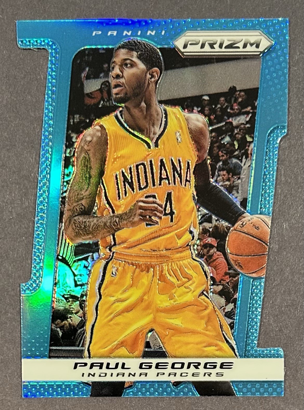 2013-14 Panini Prizm Light Blue Prizm Die-Cut /199 Paul George #8