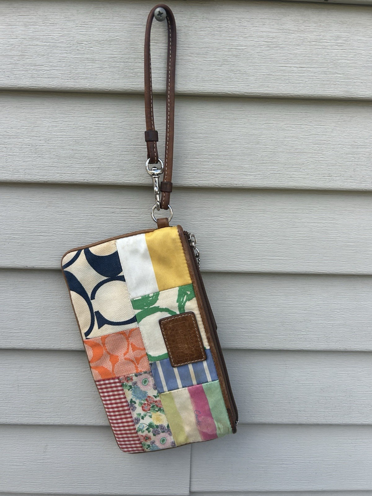 COACH PATCHWORK WRISTLET Needs Cleaning Read Desc… - image 1