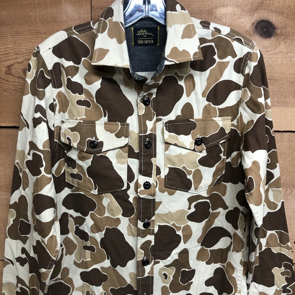 L.L. Bean x Todd Snyder Flannel Button Down Shirt Mens Size XS Casual Duck Camo - Image 3 of 4
