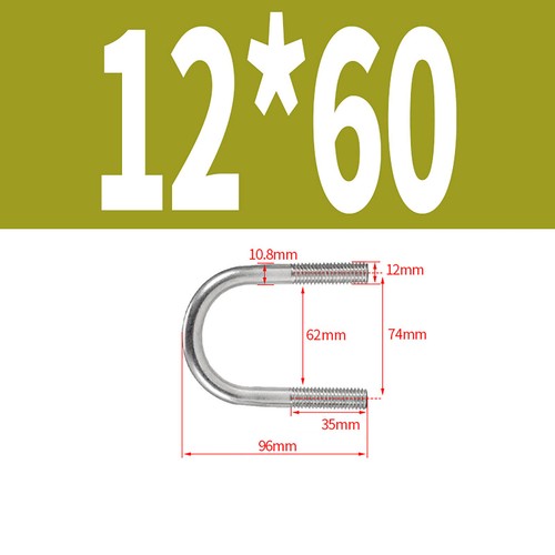 M6 M8 M10 M12 304 A2 Stainless U Bolts Exhaust Clamps U-shaped Pipe Clamp - Picture 44 of 52