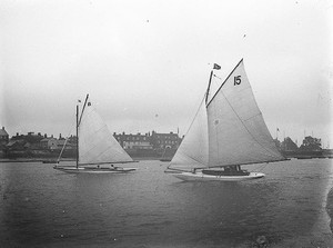 Glass Negative of Classic Sail Scene. 1904 Possibly Hastings Sussex