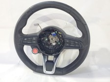 2022 Alfa Romeo Stelvio Oem Steering Wheel Black Leather 01561506430