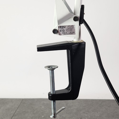 LEDU Type 610 Schreibtischlampe Klemmleuchte Schwankarm Vintage Sweden 11 Watt - Afbeelding 11 van 11