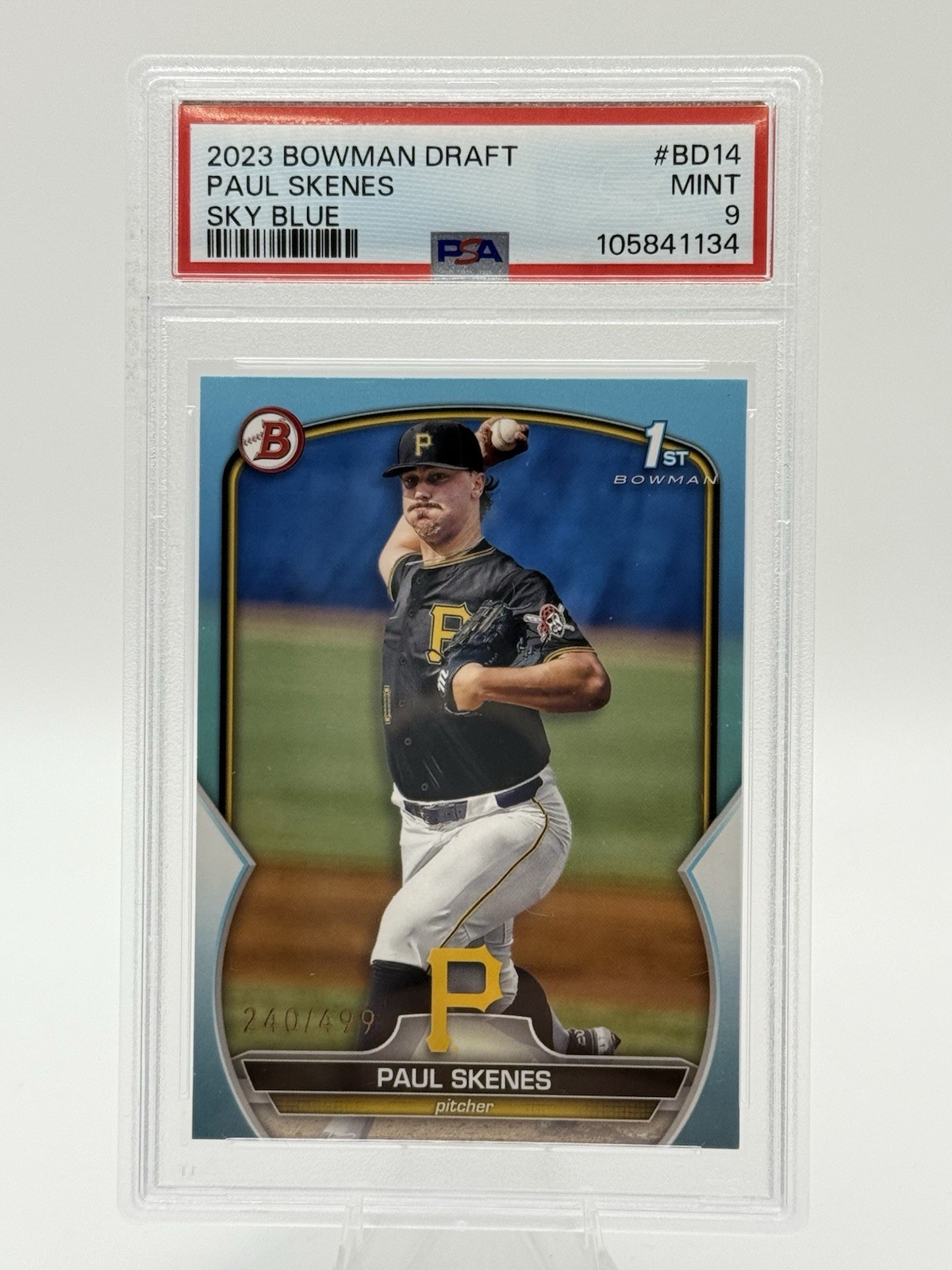 2023 Bowman Draft - Paul Skenes #BD-14 Sky Blue /499 (RC)