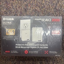 D-Link Powerline DHP-701AV AV2 2000 Gigabit Network Extender Kit