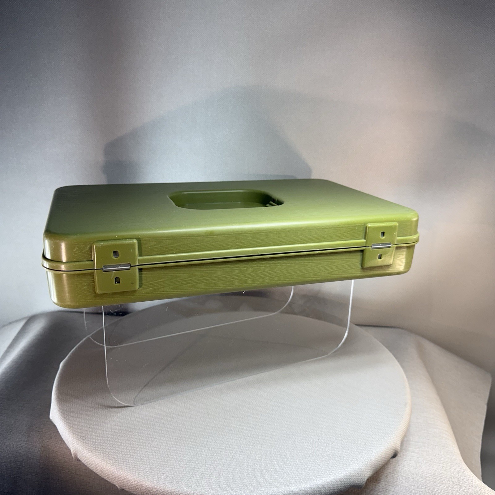 2-Vintage Wil-Hold Wilson MFG Corp. Sewing Box Thread Organizer Green