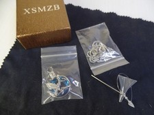 New Hummingbird Bird Flower Blue Crystal Ashes Urn Cremation Memorial Necklace