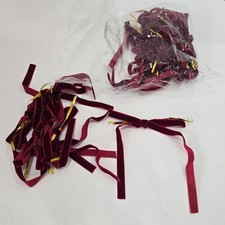 26 Pack Velvet Bows Burgundy