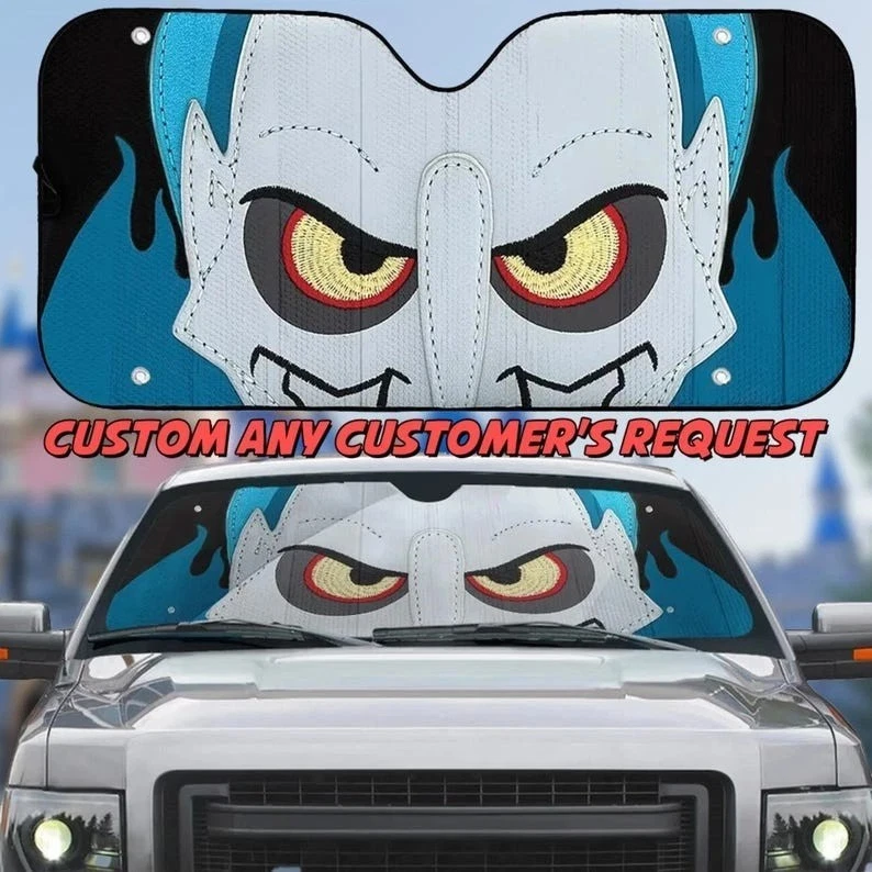 Hades Hercules Villian Horror Character Hallowen Car Windshield Sun Shade 3D