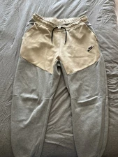 Nike Pro Tech Fleece Jogger Pants Men's Large Grey Sage Black