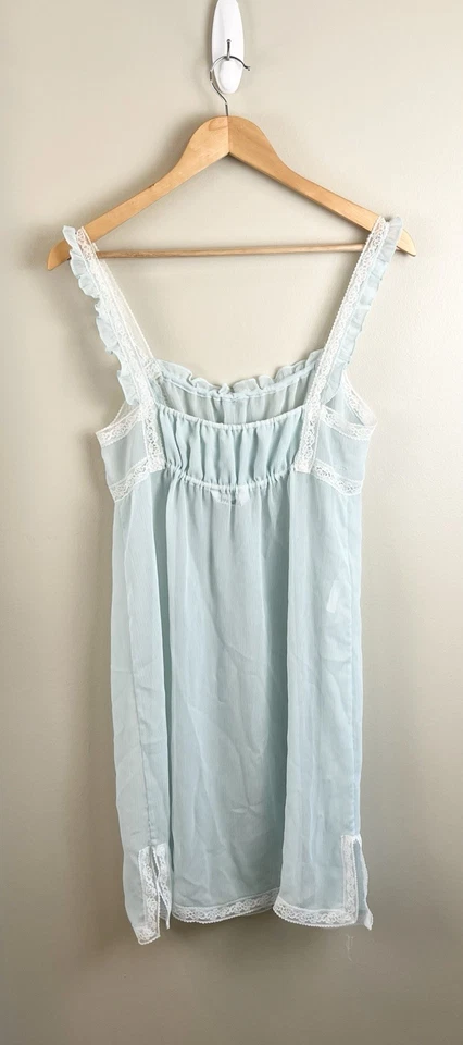 Elle Macpherson 婴儿娃娃懒人连衣裙 Chemise 蕾丝海泡沫绿色轻便 — 第 3/4 张图片