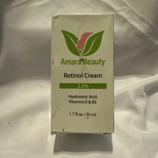 Amara Beauty Retinol Serum 2.5% With Hyaluronic Acid, Vitamin E & B5, 1.7oz NEW!