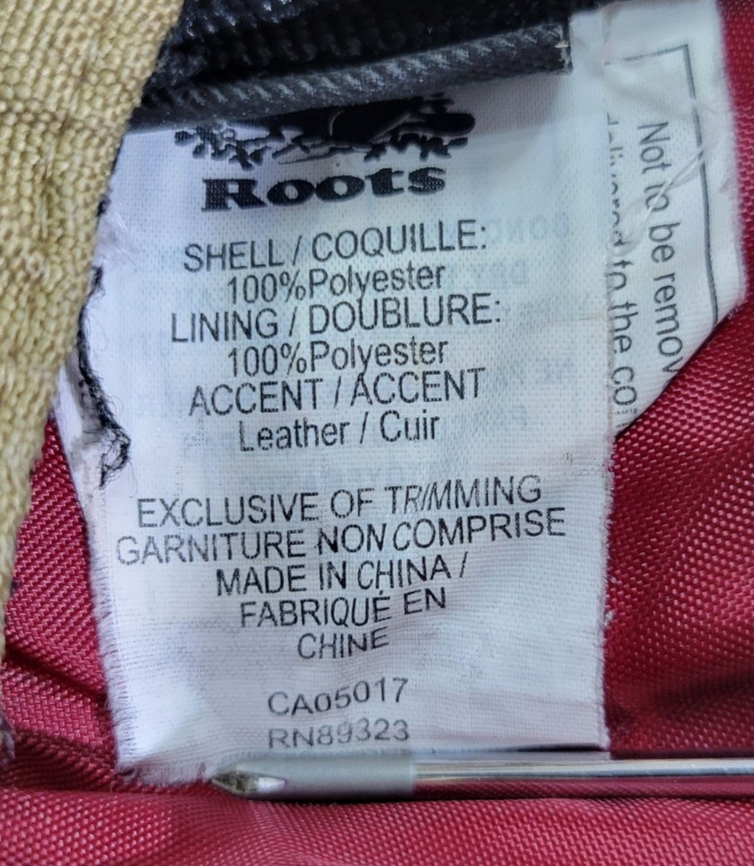 Roots Canada Polyester Canvas Backpack Rucksack H… - image 16