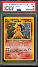 2000 Pokemon Neo Genesis 1st Edition Typhlosion Holo #17 PSA 4 Vg-Ex