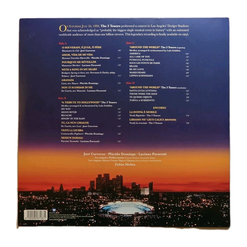 "THE 3 TENORS IN CONCERT 1994 [CARRERAS DOMINGO PAVAROTTI]" RARE 2 x LP SET - Image 2 of 4