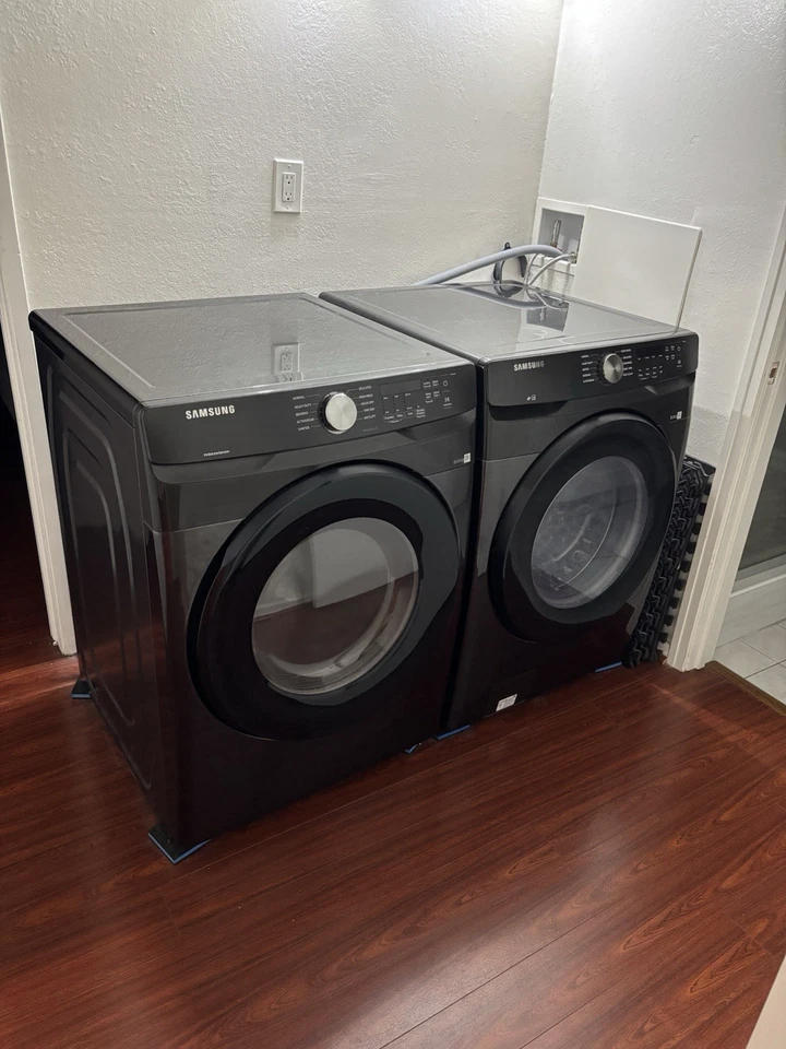 Samsung Front Load Washer & Dryer Set – Black – Great Condition – Local Pickup - Image 2 of 4