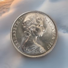 1980 - Queen Elizabeth II, 5 Cent Coin. Uncirculated Ex Roll. #1.