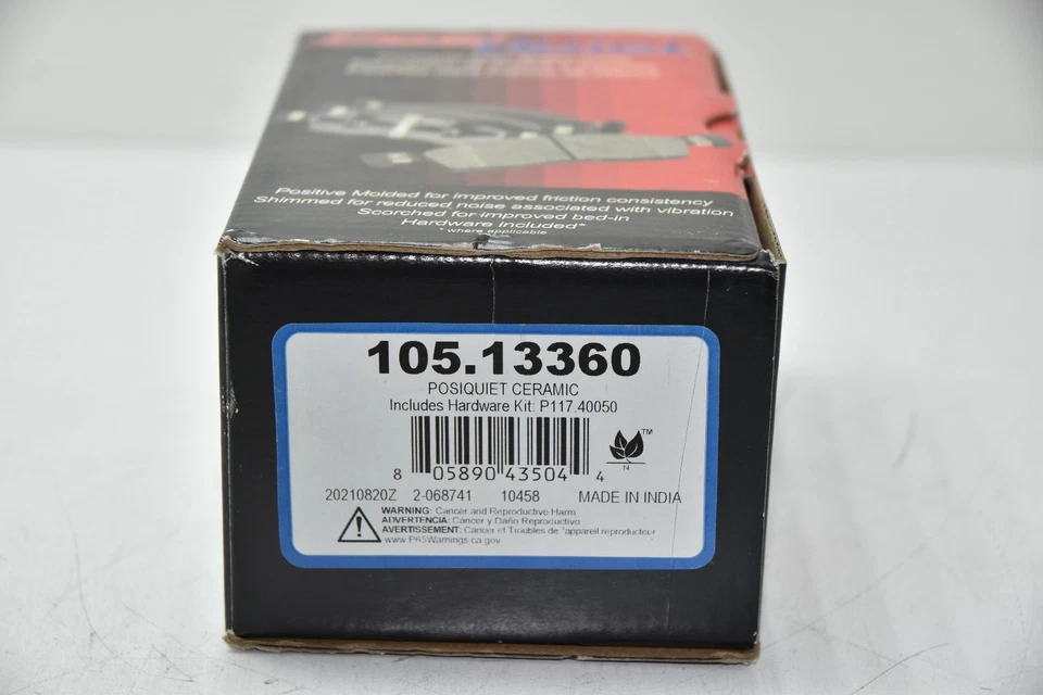 💎 Pastillas de freno traseras de cerámica con herrajes Acura TSX/Acord 2009-2010 105.13360 Foto 4 de 4