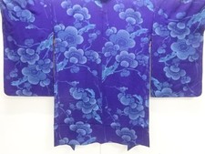 33842# JAPANESE KIMONO / ANTIQUE HAORI / SILK / BRANCH UME