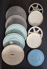 Five 7" Canisters for 8mm Movies  Canisters w/ Film Reels
