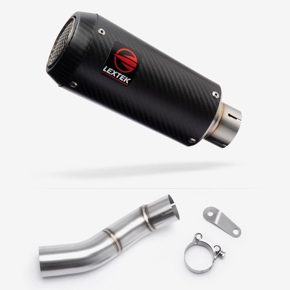 Lextek CP9C Exhaust 180mm with Link Pipe for Triumph Street Triple 765 (17-23)