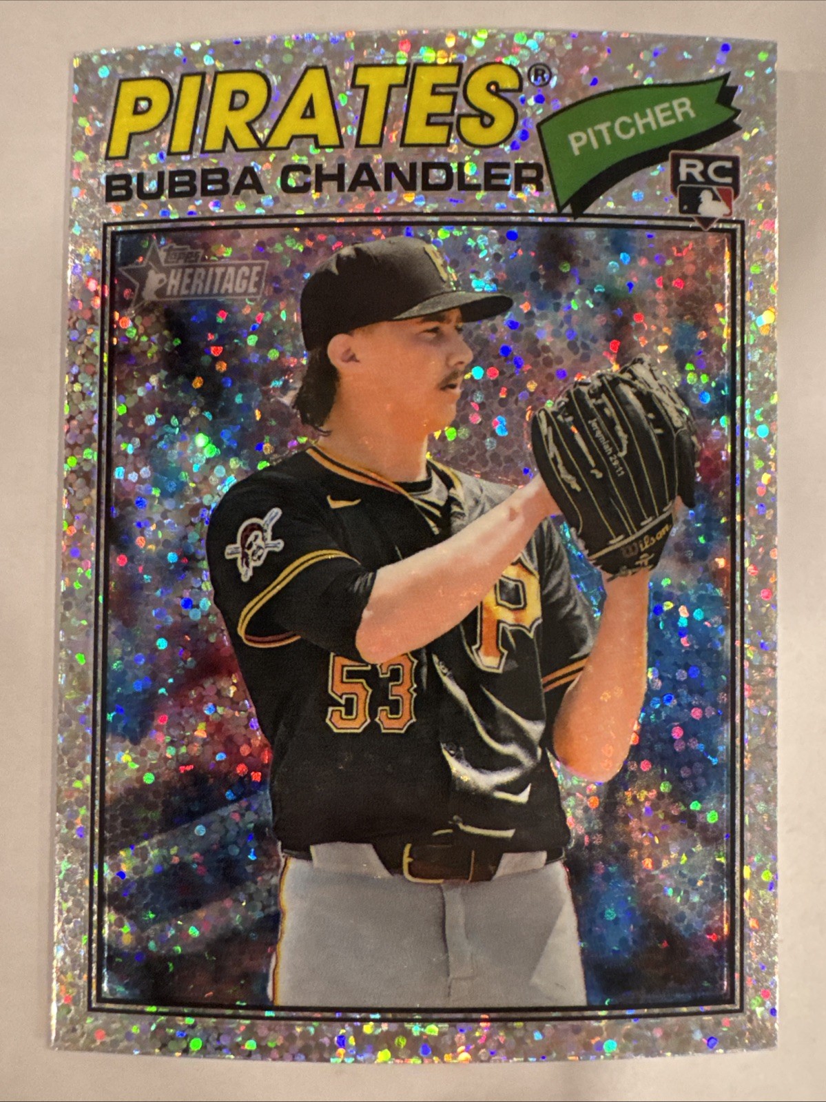 2026 Topps Heritage Bubba Chandler #265 RC Silver Sparkle Chrome Parallel