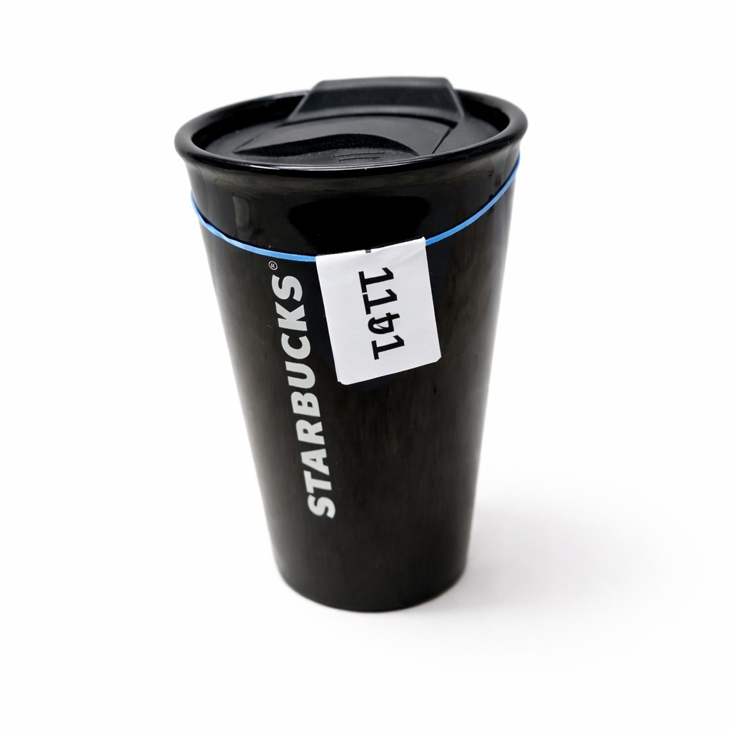 Starbucks Black 8 oz Ceramic Travel Mug Tumbler Cup w/ Lid | eBay