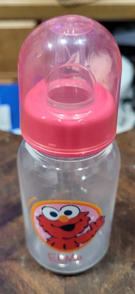 Biberón de plástico Sesame Street Beginnings Elmo 5 oz. FREE Flujo Medio NUEVO Foto 2 de 4