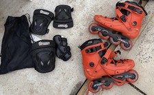 Seba Custom Line Inline Skates HDS Size UK 10.5 243 MAXWHEEL 80mm Orange + Pads