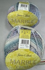 James C Brett Marble Chunky Yarn 2 Skeins  200g Ea Color MC62 READ Preowned