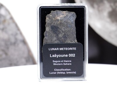 Laâyoune 002 Lunar Meteorite - Authentic Moon Rock, Rare and Certified