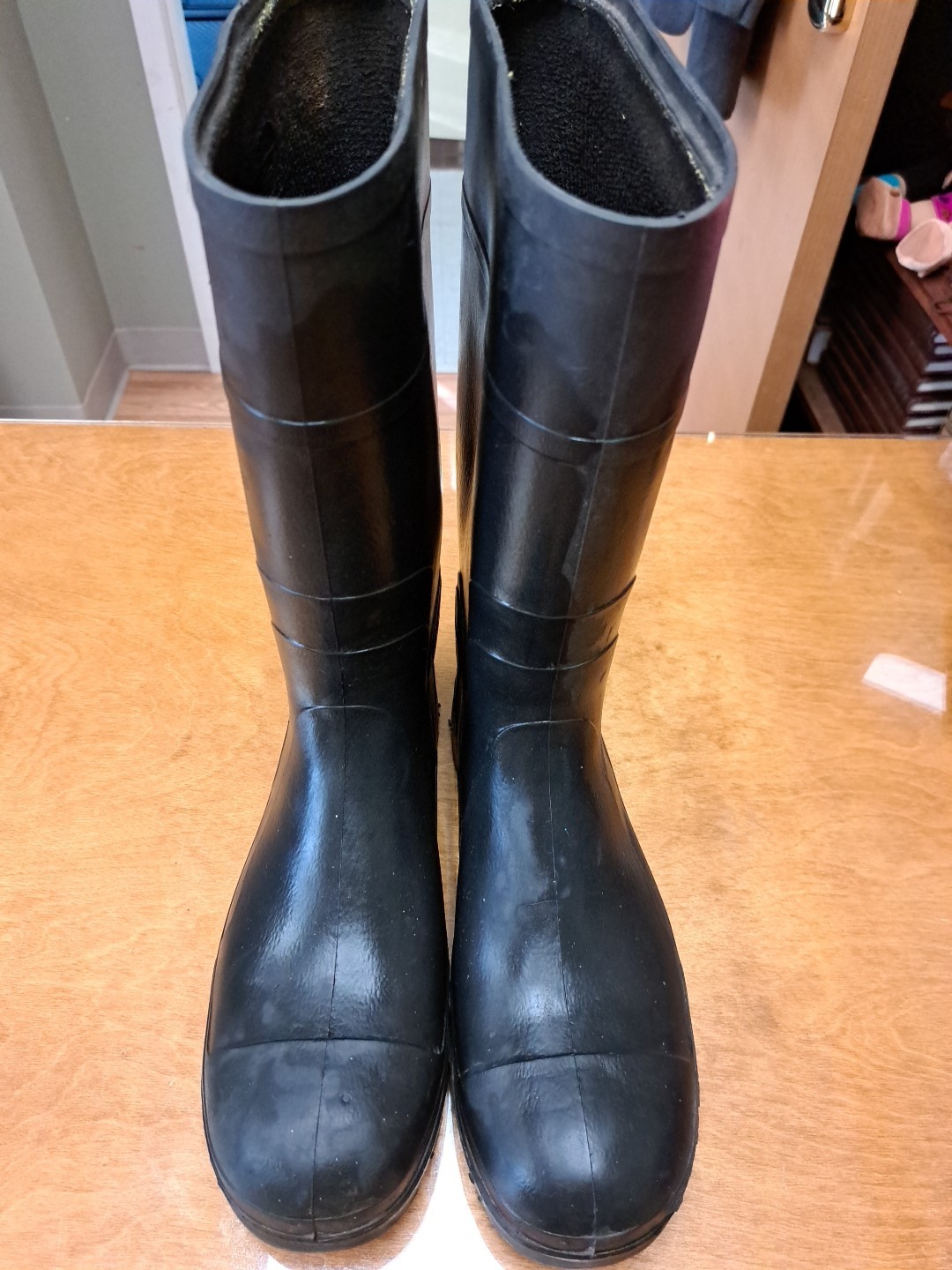 Genfoot Steel Toe Rubber Muck Boots Mens Size 11 Waterproof Work Shoes Black 14”