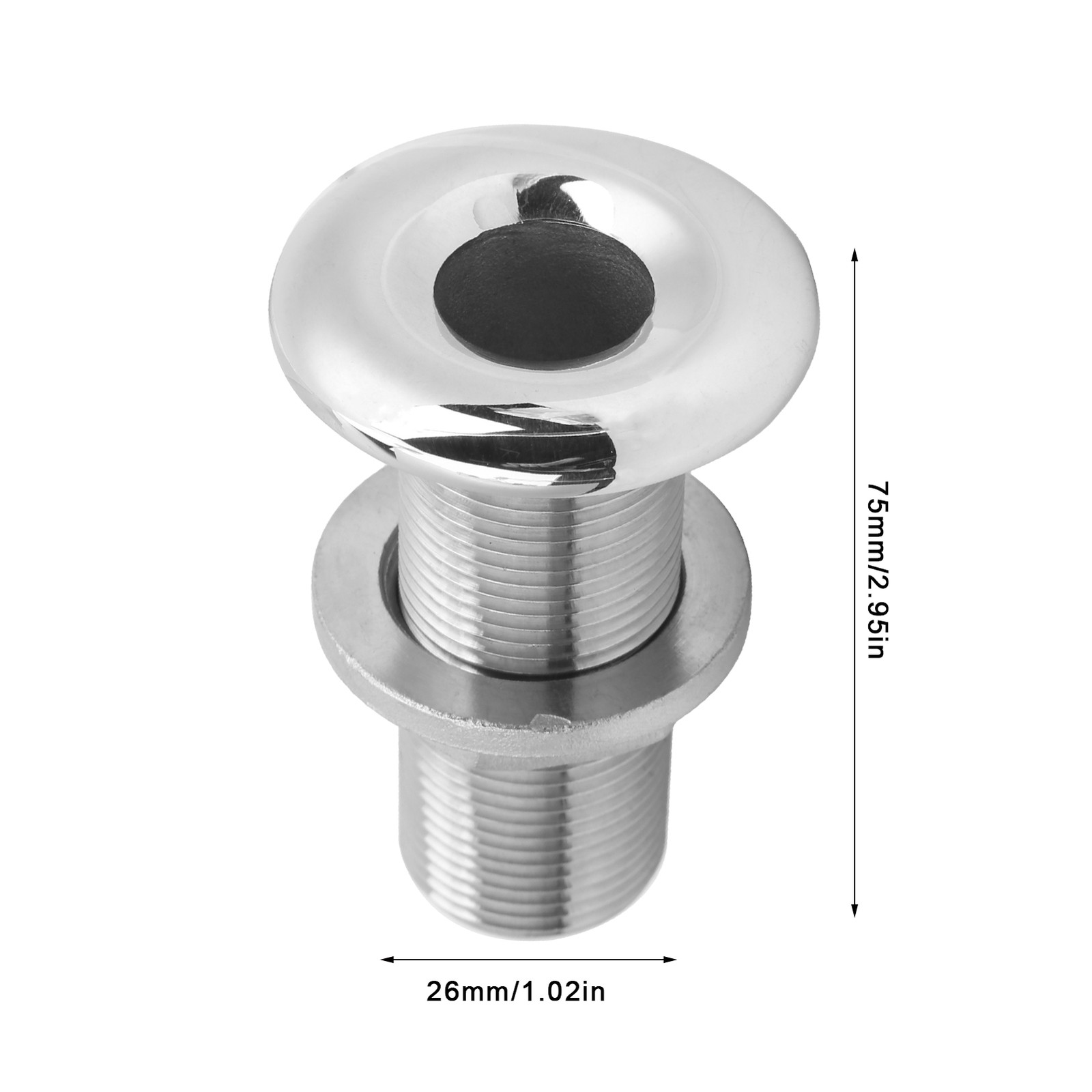 (3/4in)UK Thru Hull Fitting Connector Stainless Steel MJS022 Outlet Joint EC