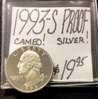 1993 S Washington Silver Quarter Proof! Cameo! ENN Coins
