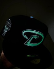 New Era Glow In The Dark “Big D” Arizona Diamondbacks Icy Blue UV Black 7 1/4
