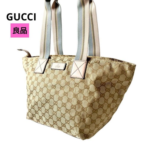 Gucci GG Canvas Tote Bag Handbag Used