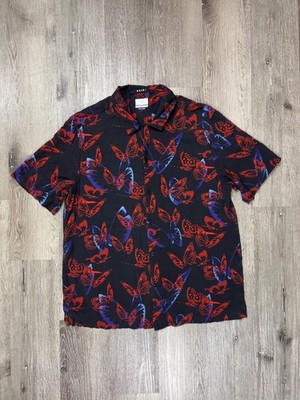 Ksubi Mens Ultrafly Resort Short Sleeve Button-Up Size Medium 100% Viscose
