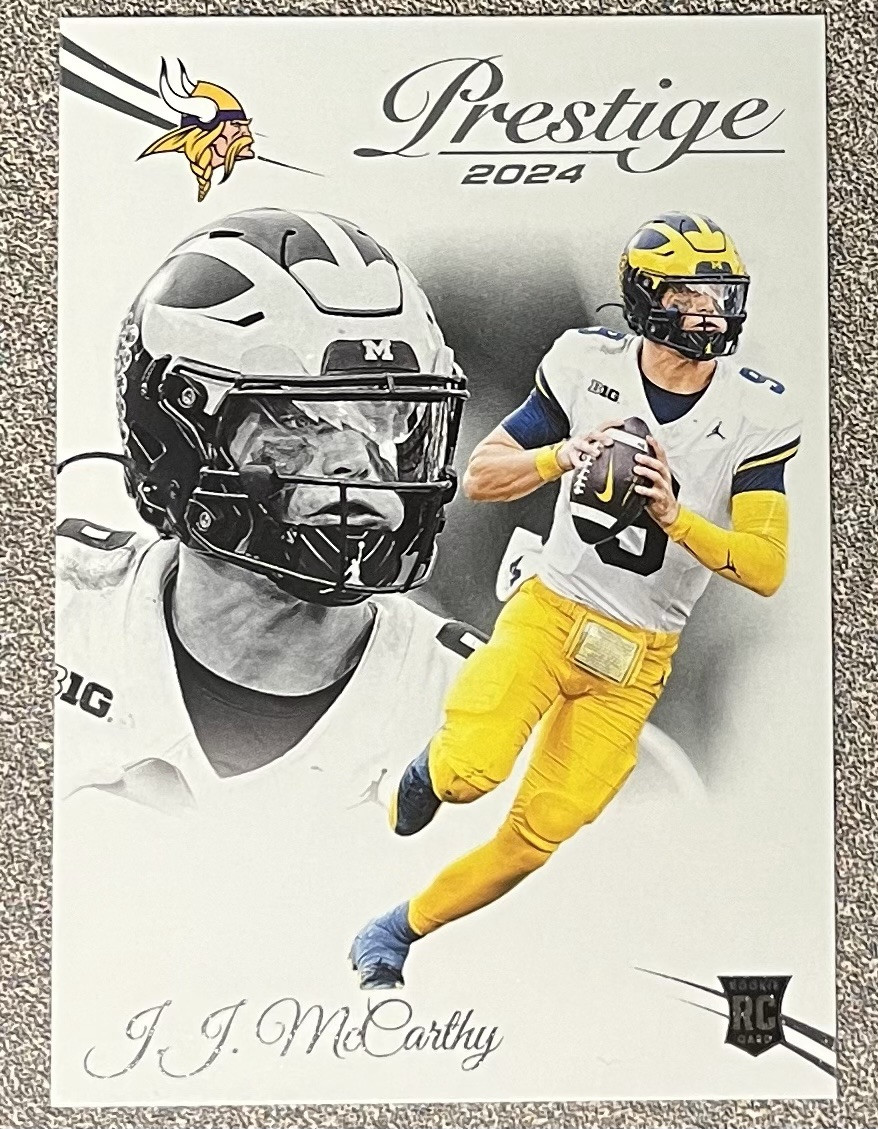 2024 Panini Prestige Football J.J. McCarthy Vikings QB RC #311