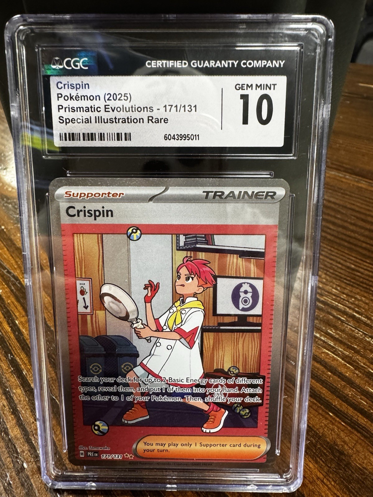 Pokemon Prismatic Evolutions #171 Crispin Special Illustration CGC 10