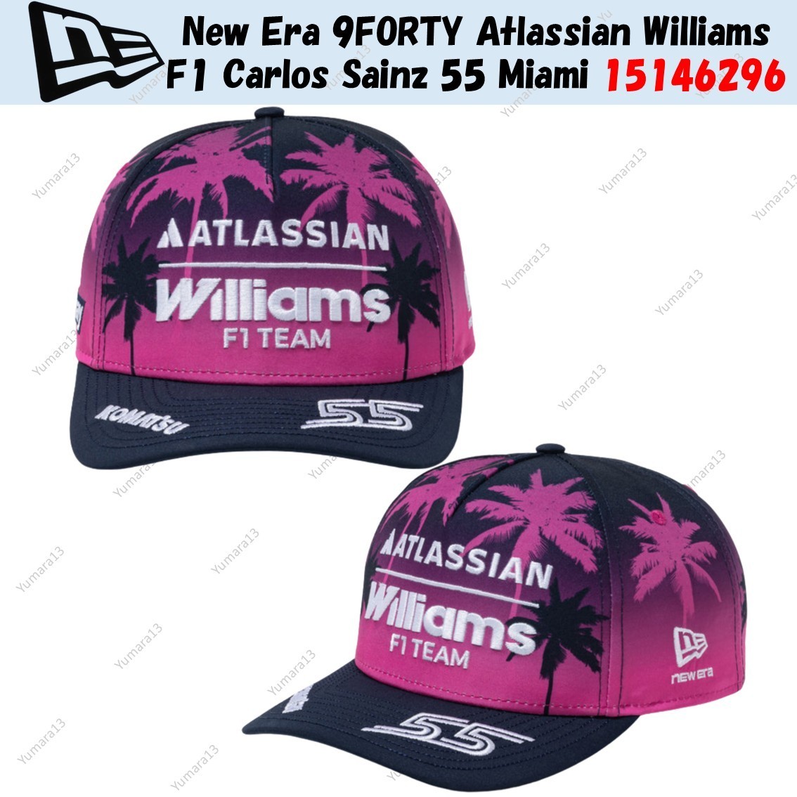 New Era 9FORTY Atlassian Williams F1 Carlos Sainz 55 Miami