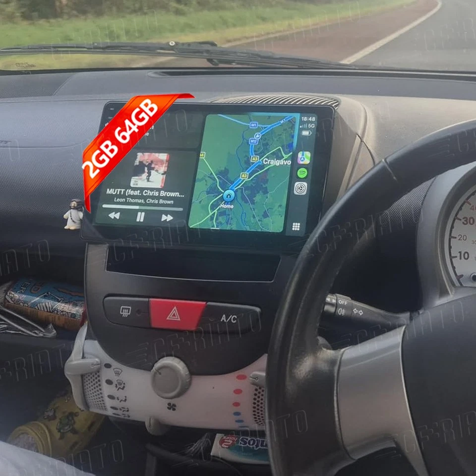 CAMECHO For Toyota Aygo/PEUGEOT 107/Citroen C1 Android Auto Apple Carplay Car Radio FM