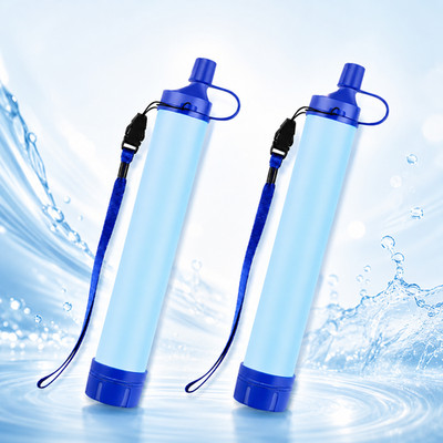 Portable Personal Water Filter Straw 2-pk   Camping, Hiking, Emergency