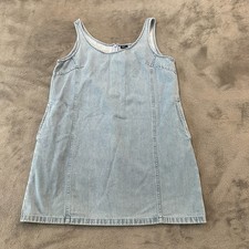 NWT Gap Sleeveless Denim Jumper Shift Dress Women's Large Petite LP Light Wash