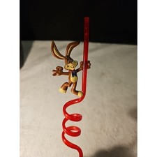 Nestle Nesquick Bunny Curly Red Straw 1999. Vintage Advertising NESTLE