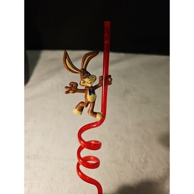 Nestle Nesquick Bunny Curly Red Straw 1999. Vintage Advertising NESTLE