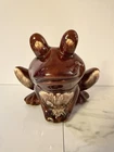 Vintage Hull Pottery Frog Planter F70 Retro MCM Brown Drip Glaze Ceramic Planter